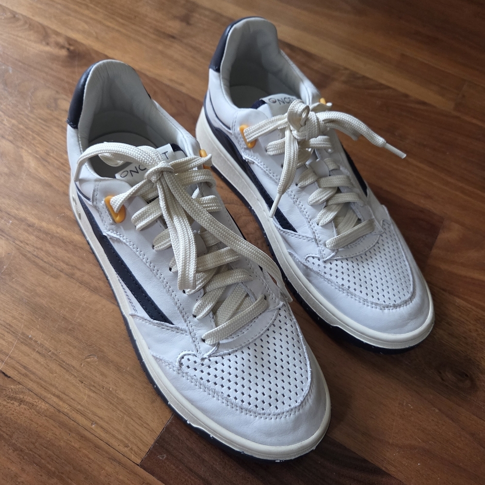 Oncept - Court Shoe - White Leather Sneaker - Size 8.5